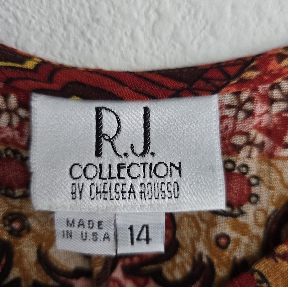 RJ Collection By Chelsea 2piece Set Maxi Dress Crochet Jacket Burnt Orange Y2k - Picture 8 of 16